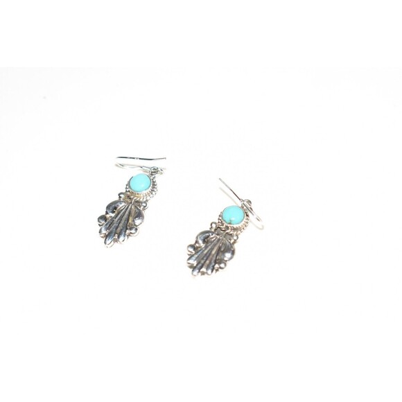 Turquoise & Sterling Silver Earrings - Verley Betone - Picture 8 of 8